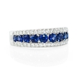 .37ct Diamond and Blue Sapphire 18k White Gold Ring