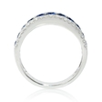 .37ct Diamond and Blue Sapphire 18k White Gold Ring