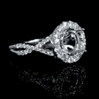 .56ct Diamond 18k White Gold Halo Engagement Ring Setting