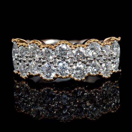 Diamond Antique Style 18k Two Tone Gold Ring