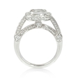 .77ct Diamond Platinum Halo Engagement Ring Setting