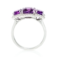 .24ct Diamond and Purple Amethyst 18k White Gold Ring