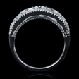 1.56ct Diamond Antique Style 18k White Gold Wedding Band Ring