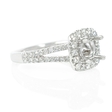 .52ct Diamond Platinum Halo Engagement Ring Setting