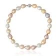 Multi-Colored Freshwater Baroque Pearl 14k White Gold Necklace