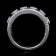 .67ct Diamond and Blue Marquise Sapphire 18k White Gold Ring