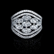 2.01ct Diamond 18k White Gold Cluster Ring