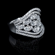 2.01ct Diamond 18k White Gold Cluster Ring