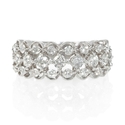 Diamond Antique Style 18k White Gold Ring