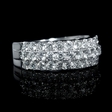1.57ct Diamond 18k White Gold Wedding Band Ring