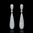 6.06ct Diamond 18k White Gold Dangle Earrings