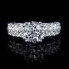 Diamond 18k White Gold Double Prong Engagement Ring Setting