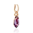 .95ct Diamond and Purple Amethyst 18k Rose Gold Dangle Earrings