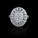 Diamond 18k White Gold Cluster Ring
