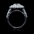 1.66ct Diamond 18k White Gold Halo Engagement Ring Setting