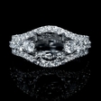 1.65ct Diamond 18k White Gold Halo Engagement Ring Setting