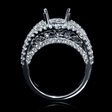 1.65ct Diamond 18k White Gold Halo Engagement Ring Setting