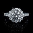 1.67ct Diamond 18k White Gold Halo Engagement Ring Setting