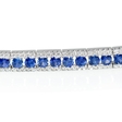 1.72ct Diamond and Blue Sapphire 18k White Gold Bracelet