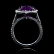 .47ct Diamond and Purple Amethyst 14k White Gold Ring