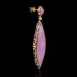 1.82ct Diamond, Pink Amethyst, White Topaz 18k Rose Gold and Black Rhodium Dangle Earrings