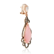 2.41ct Doves Diamond, White Topaz, Mother of Pearl and Pink Quartz 18k Rose Gold and Black Rhodium Dangle Earrings