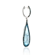 1.44ct Blue Diamond and Blue Topaz 18k White Gold and Black Rhodium Dangle Earrings