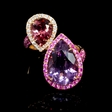 .27ct Diamond, Pink Sapphire, Pink Toumaline and Purple Amethyst 18k Rose Gold Ring