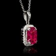 .12ct Diamond and Ruby 18k White Gold Pendant Necklace