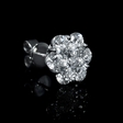 3.03ct Diamond 18k White Gold Cluster Earrings