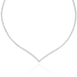 5.93 ct Diamond 18k White Gold Tennis Necklace