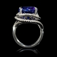 .80ct Diamond and Tanzanite 18k White Gold Ring