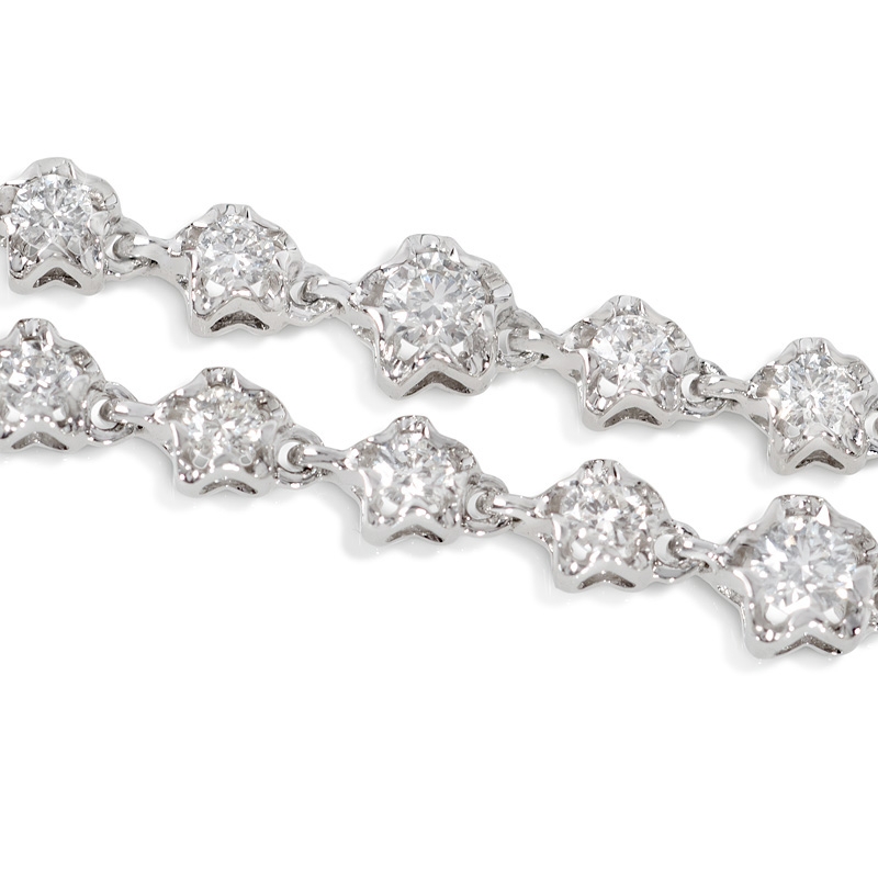 Diamond 18k White Gold Bracelet (#6811)