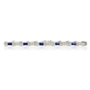 Hidalgo Diamond and Blue French Enamel 18k White Gold Bracelet