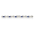 .33ct Hidalgo Diamond and Blue French Enamel 18k White Gold Bracelet