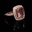 .51ct Diamond and Morganite 14k Rose Gold Ring