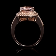.51ct Diamond and Morganite 14k Rose Gold Ring