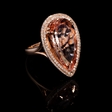 .42ct Diamond Pear Shaped and Morganite 14k Rose Gold Ring