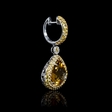 .07ct Diamond, Yellow Sapphire and Citrine 18k White Gold Dangle Earrings