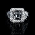 1.15ct Diamond 18k White Gold Halo Engagement Ring Setting
