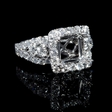 1.35ct Diamond 18k White Gold Halo Engagement Ring Setting