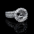 1.64ct Diamond 18k White Gold Halo Engagement Ring Setting