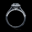 .62ct Diamond Platinum Halo Engagement Ring Setting