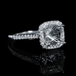 .22ct Diamond 18k White Gold Halo Engagement Ring Setting