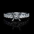 .72ct Diamond Antique Style 18k White Gold Engagement Ring Setting