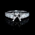Diamond Platinum Channel Set Engagement Ring Setting