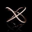 .16ct Diamond 18k Rose Gold X Ring