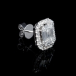 2.07ct Diamond 18k White Gold Cluster Earrings
