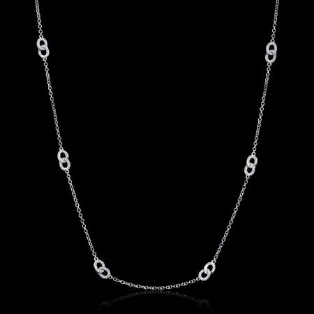 .81ct Diamond 18k White Gold Necklace