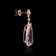 .41ct Diamond and Pink Amethyst 18k Rose Gold Dangle Earrings
